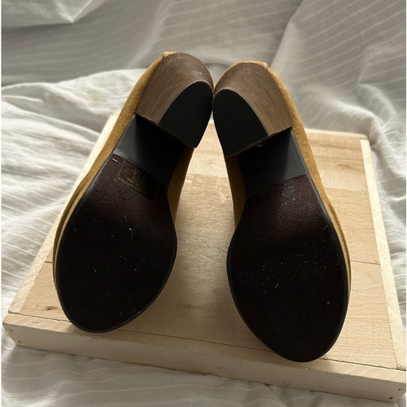 Shi By Journey Womens Rain Tan Stacked Heel Ankle Bootie Tan Nubuck Size 7 M - Picture 7 of 8